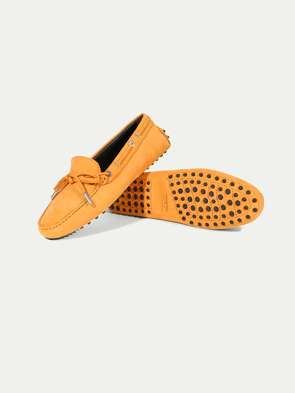 Orange Nubuck Driving Shoes