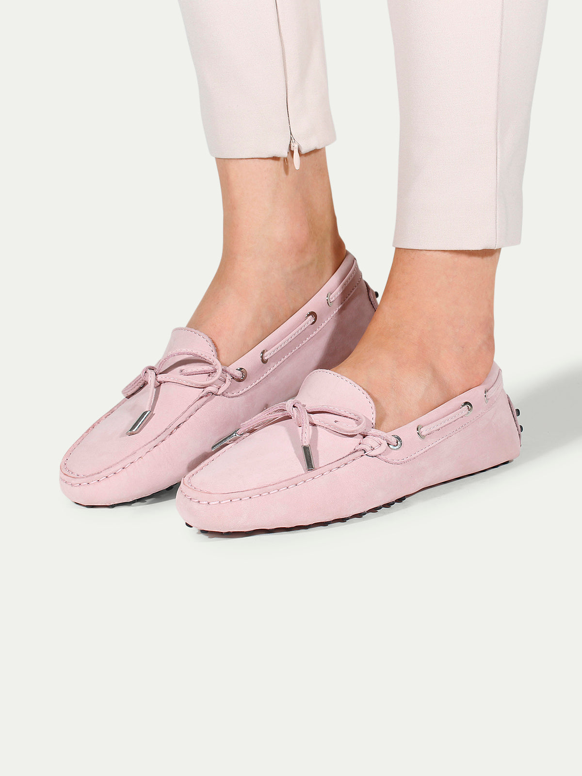 Light Pink Nubuck Driving Shoes