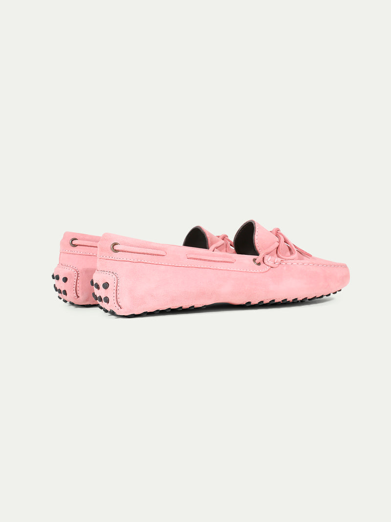 Pink Suede Driving Shoes