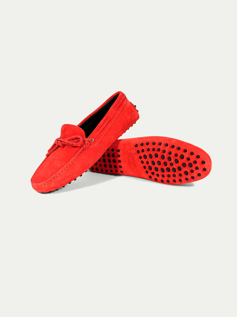 Luxury shoes for men - Tod's loafers in red suede