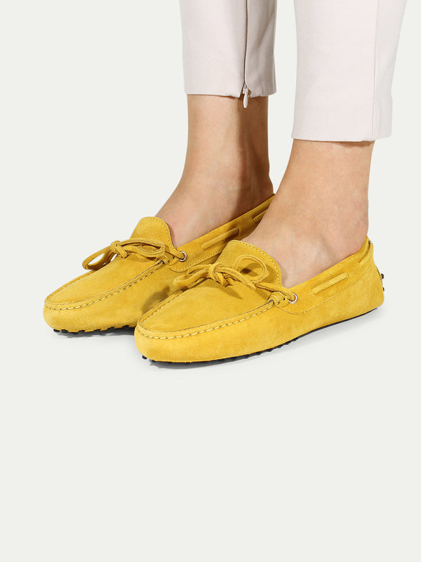 Yellow Suede Driving Shoes