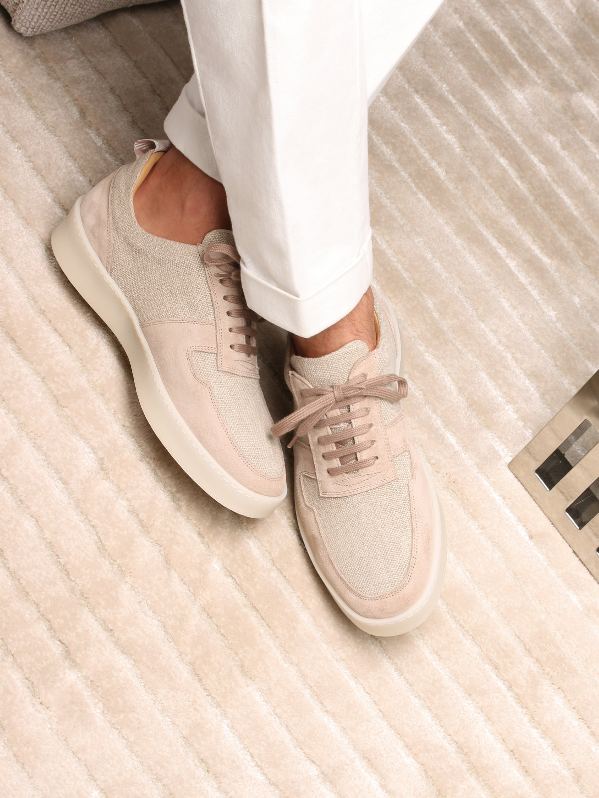 Beige Linen Bayside Sneaker