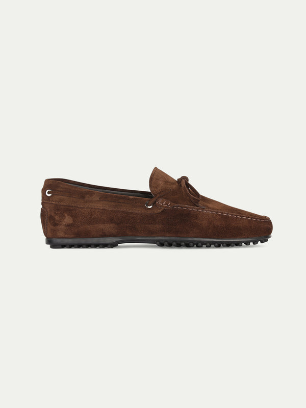 Danyberd Paris Mens Suede Driving Loafers Brown Made in Italy Gommino Size 42.5 Gommino Suede driving Loafer - Chocolate | Viola Milano main image 4