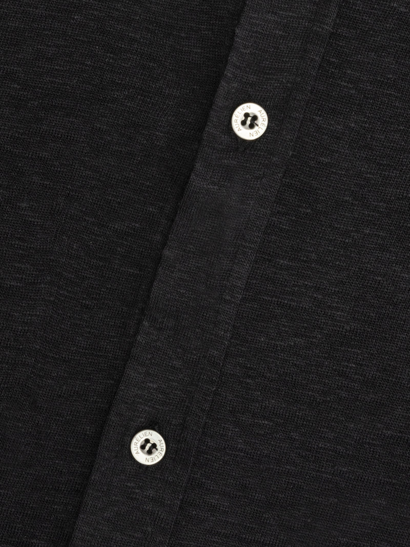 Aurélien | Black Linen Bayside Shirt