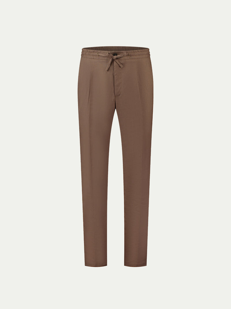 Taupe Linen Seaside Trousers