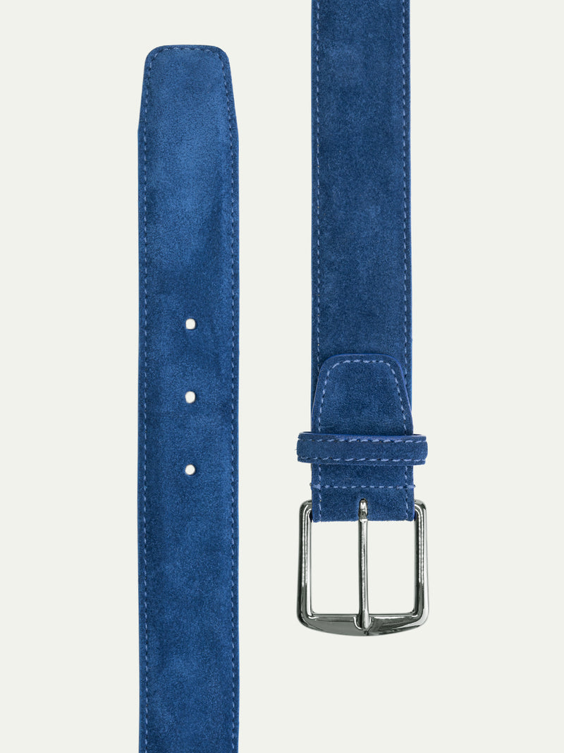 Ultramarine Suede Leather Belt