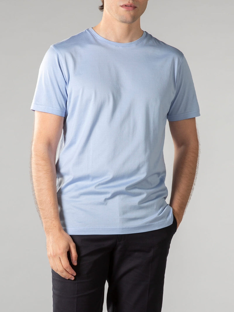 Aurélien | Light Blue Egyptian Cotton T-Shirt