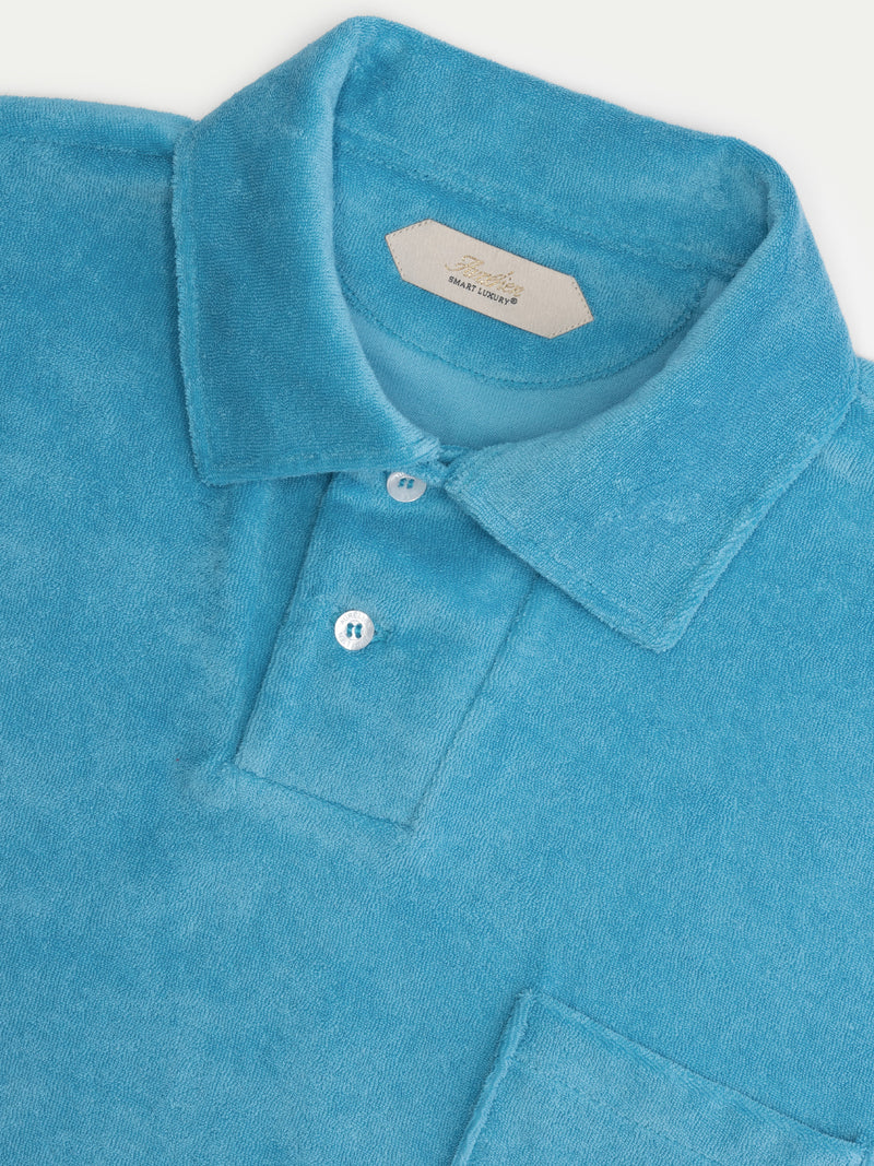 Ocean Terry Towelling Polo Shirt