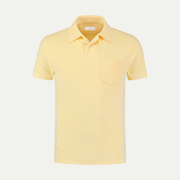 Yellow Terry Towelling Polo Shirt - Aurélien