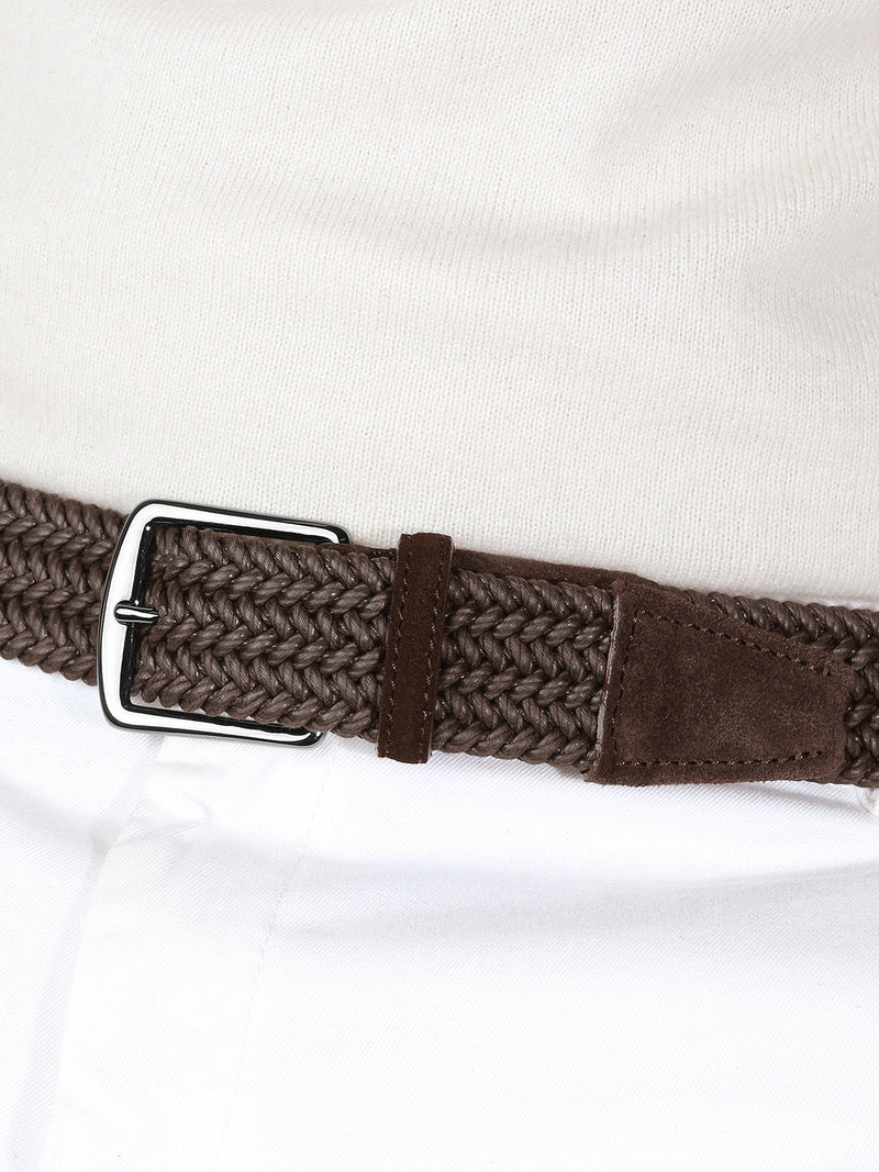 Aurélien  Chocolate Brown Waxed Cotton Belt