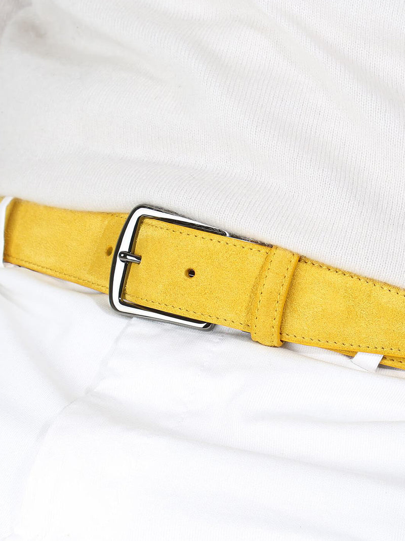 Aurélien  Warm Grey Suede Leather Belt